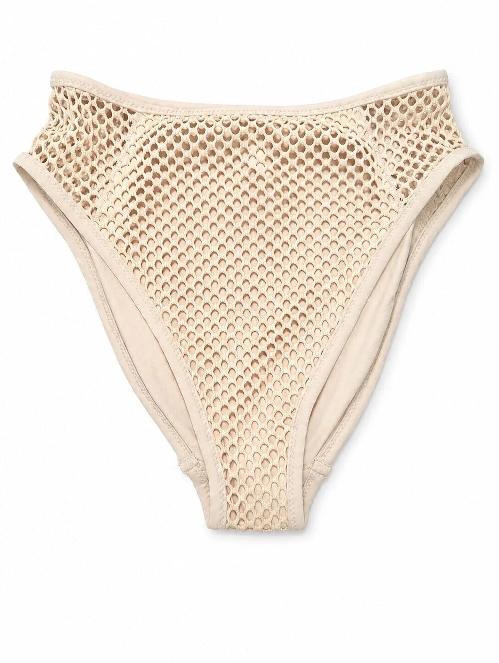 NWT Robin Piccone Ecru Crochet Bikini Two Piece Swimsuit Set Size M